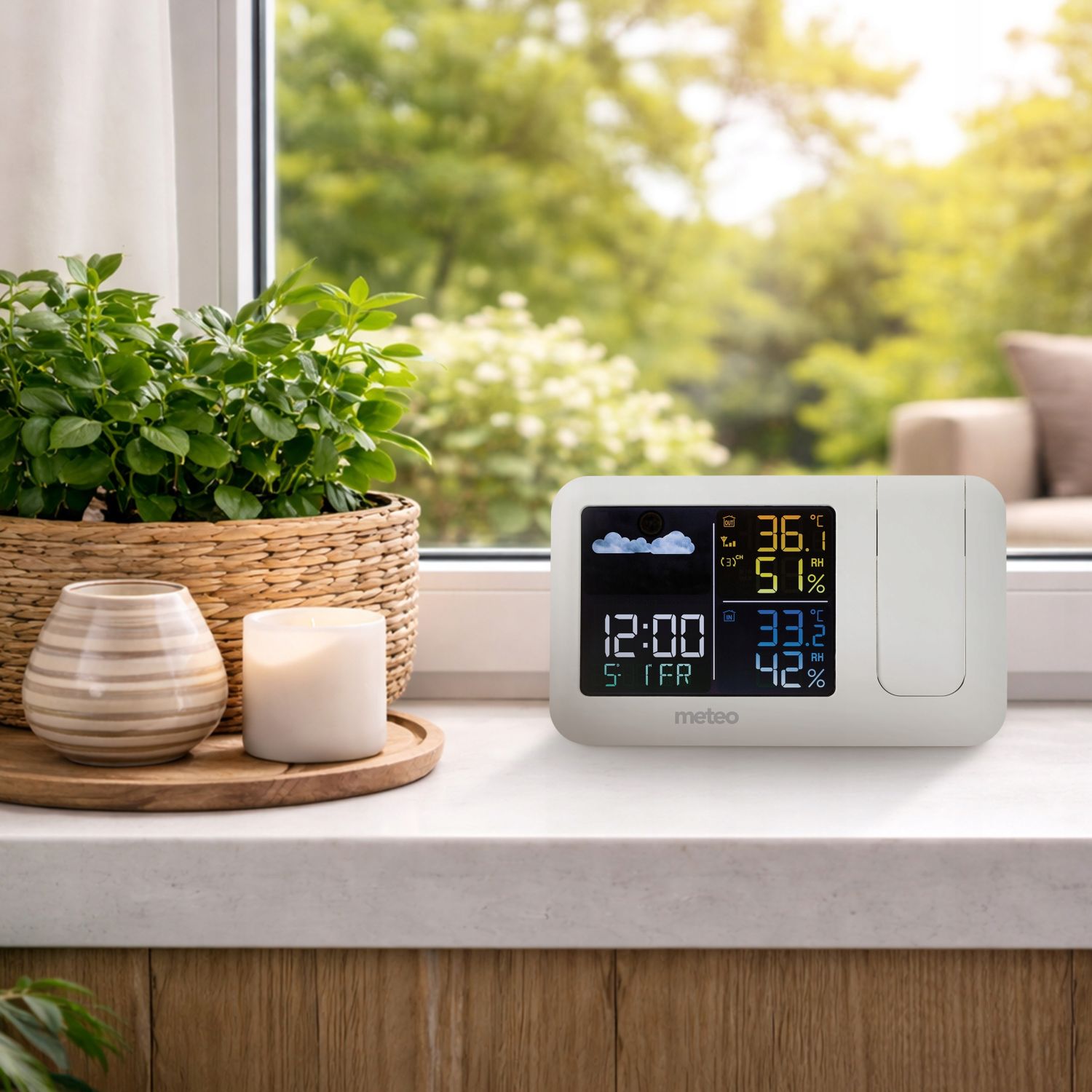 Meteo SP208 stacja pogodowa wyświetlacz