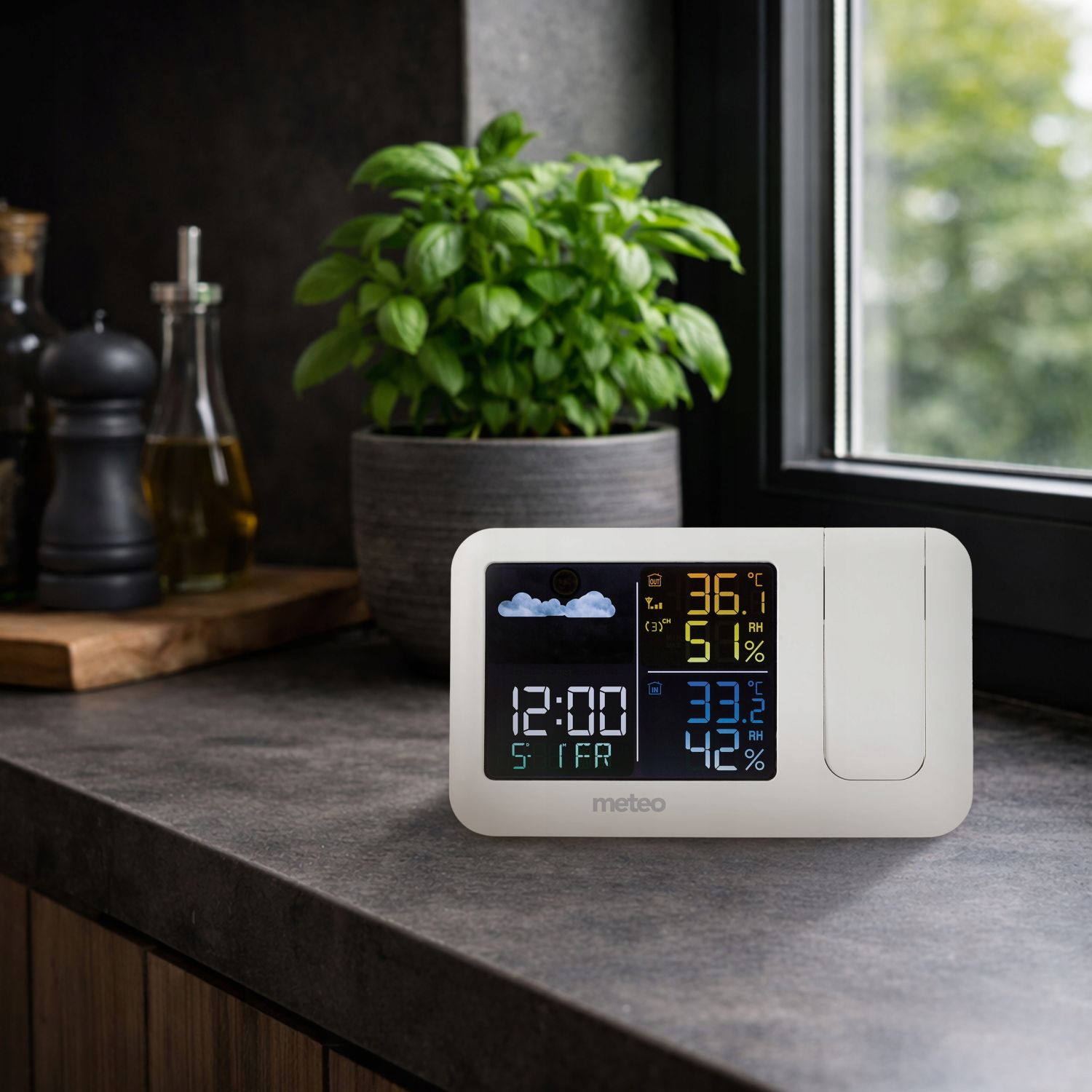 Meteo SP208 stacja pogodowa z projektorem