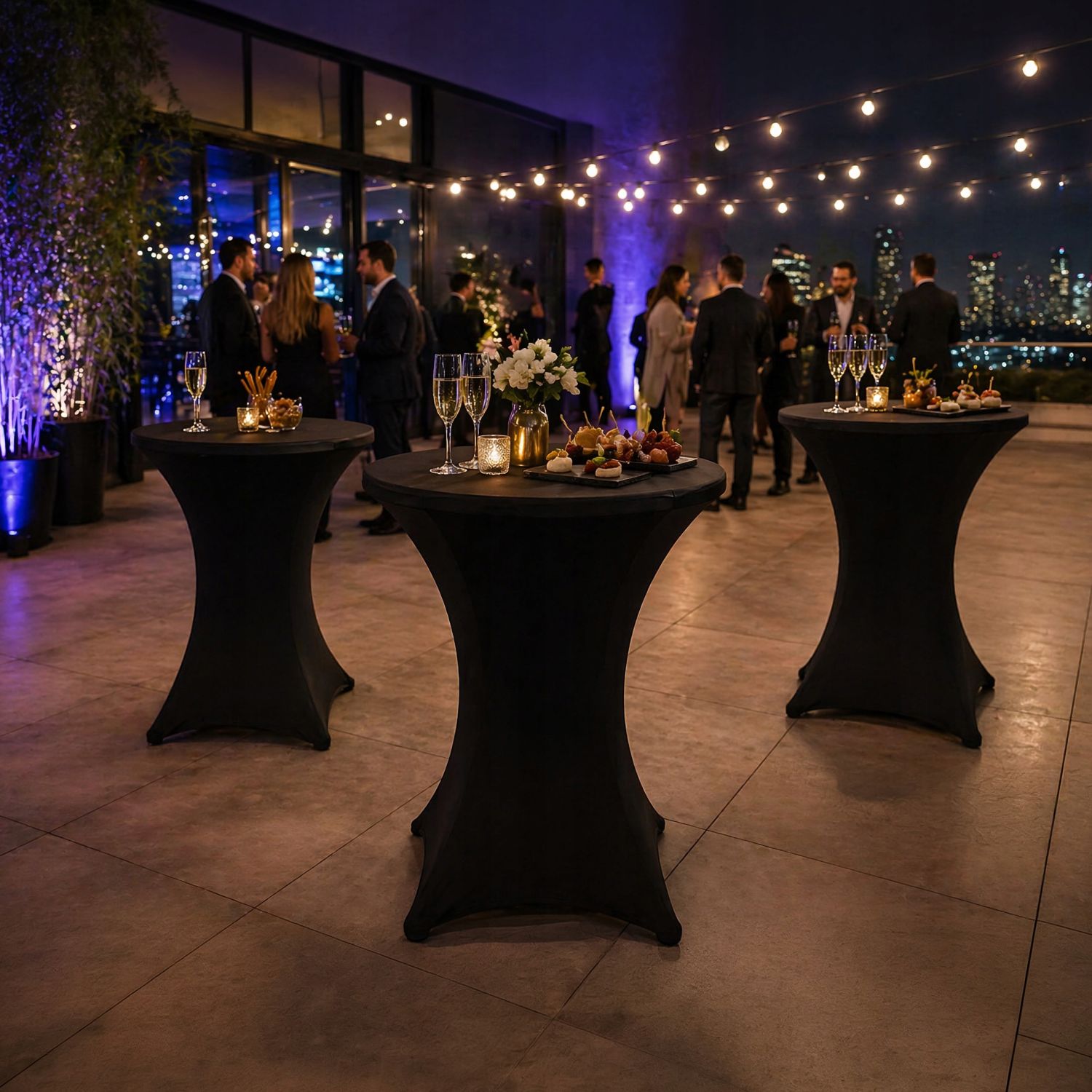 NUFORMA 80 cm Pokrowiec na stół bankietowy okrągły elastyczny zastosowanie event