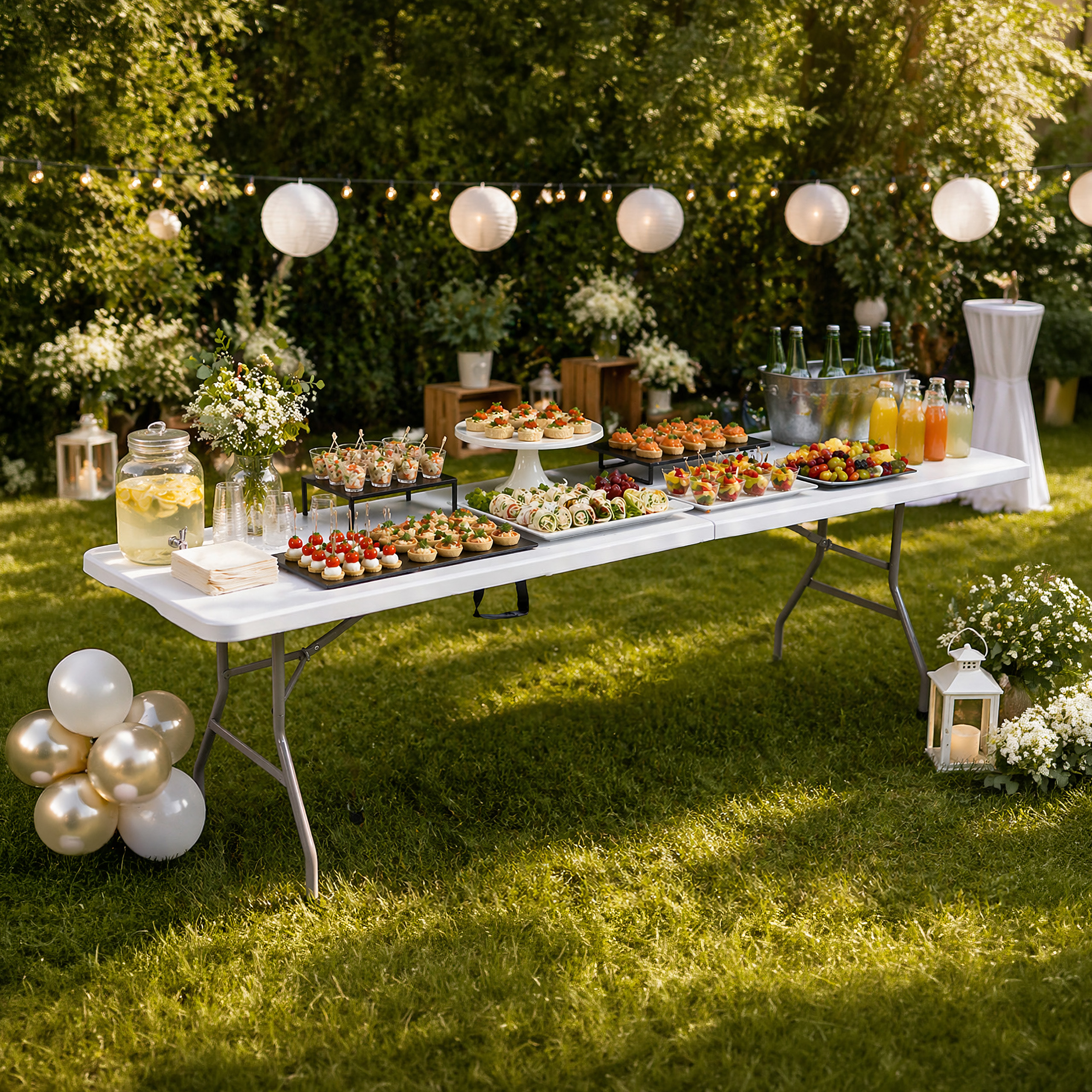 Home Select stół cateringowy składany 240 cm biały