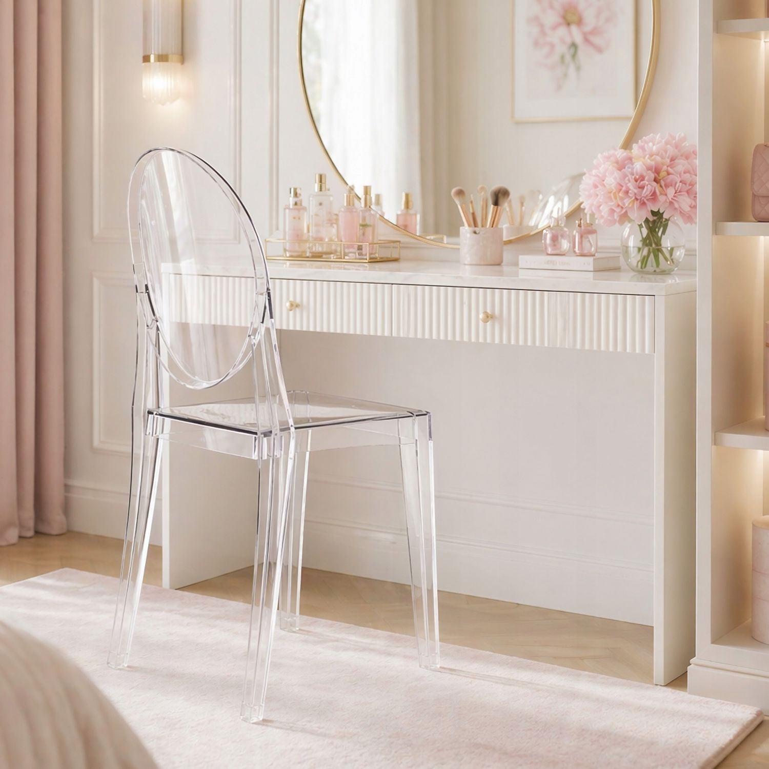 Krzesło LOUIS transparentne efekt ghost chair