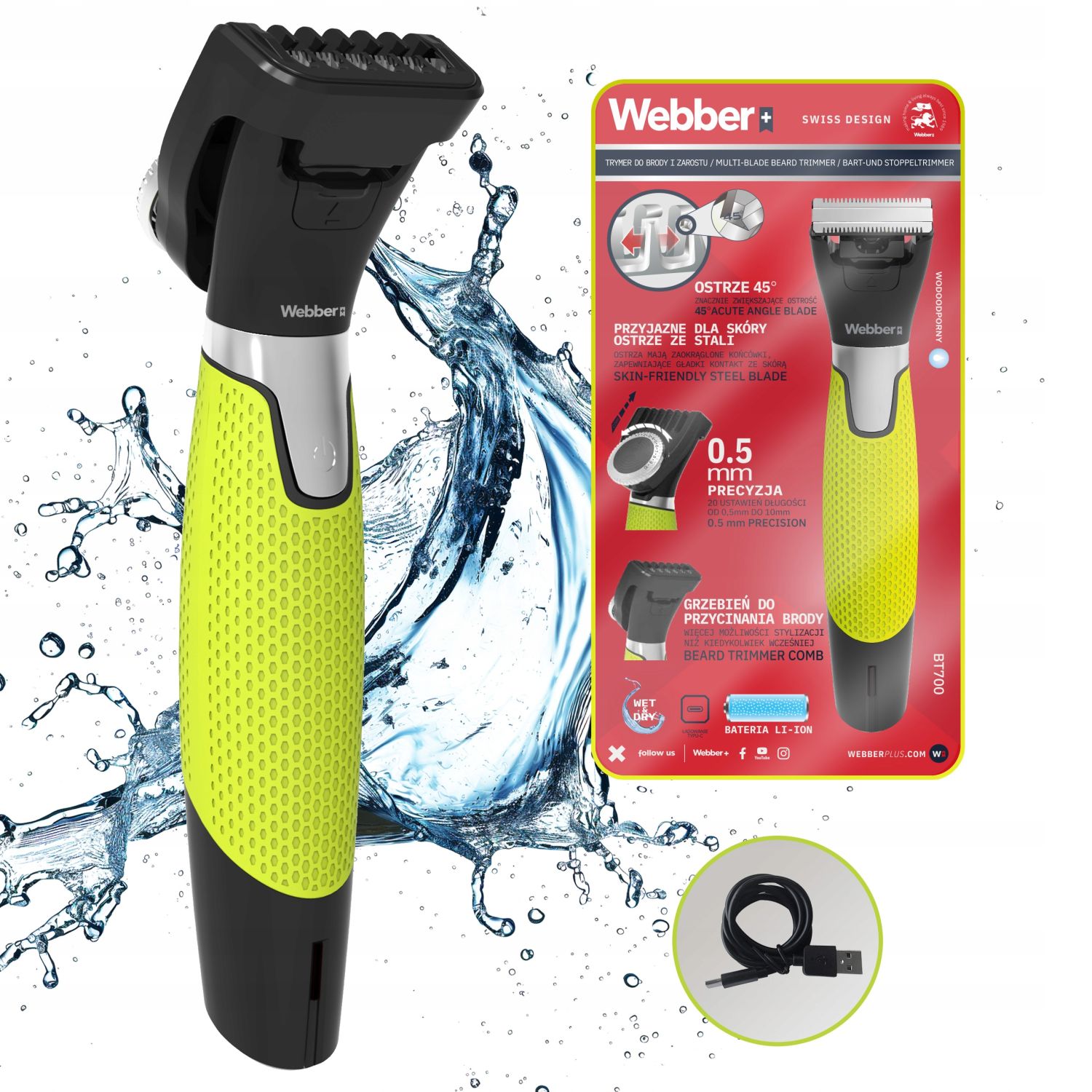 Webber MULTIBLADE BT700 trymer do brody i zarostu