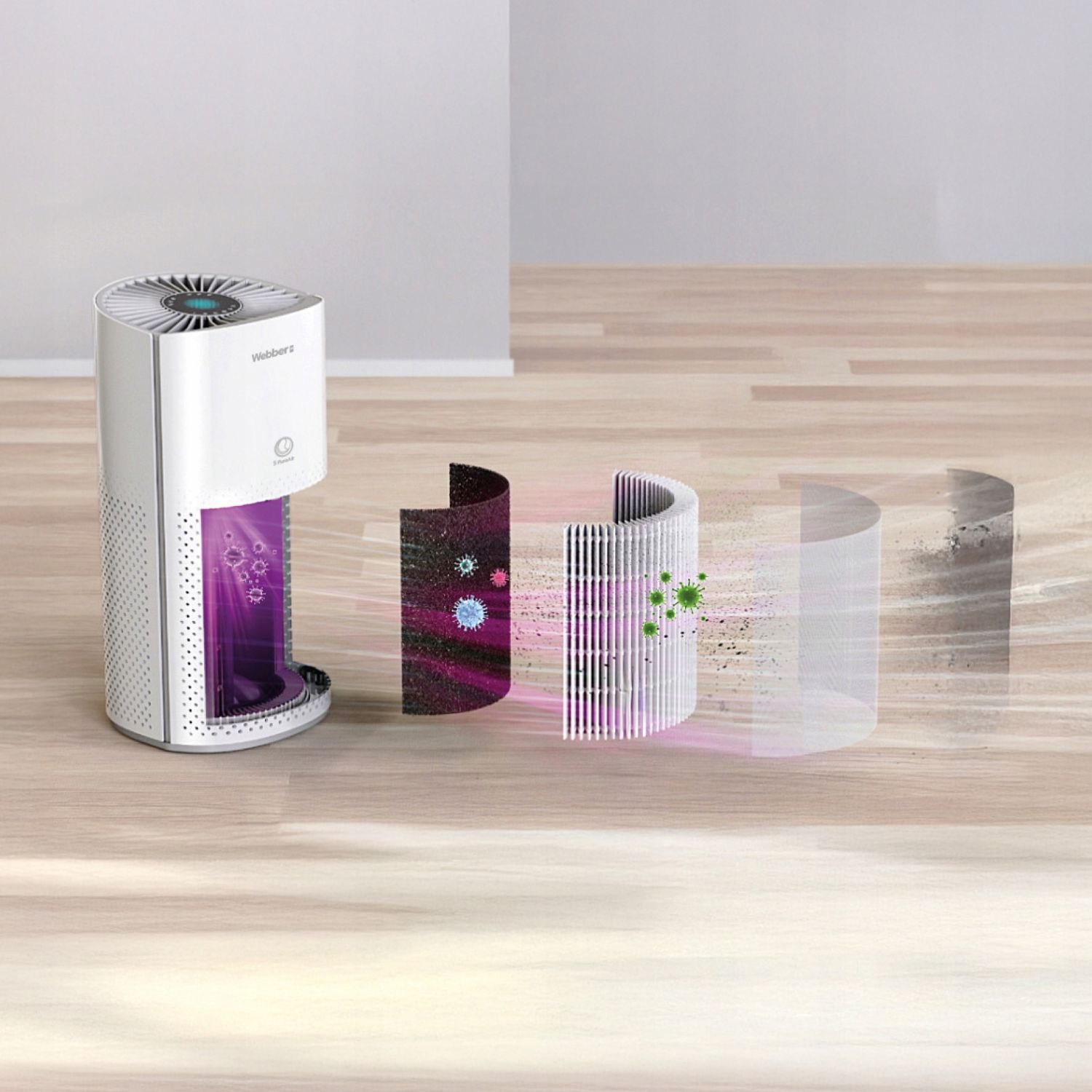 Technologia oczyszczania powietrza Webber PureAir HEPA13