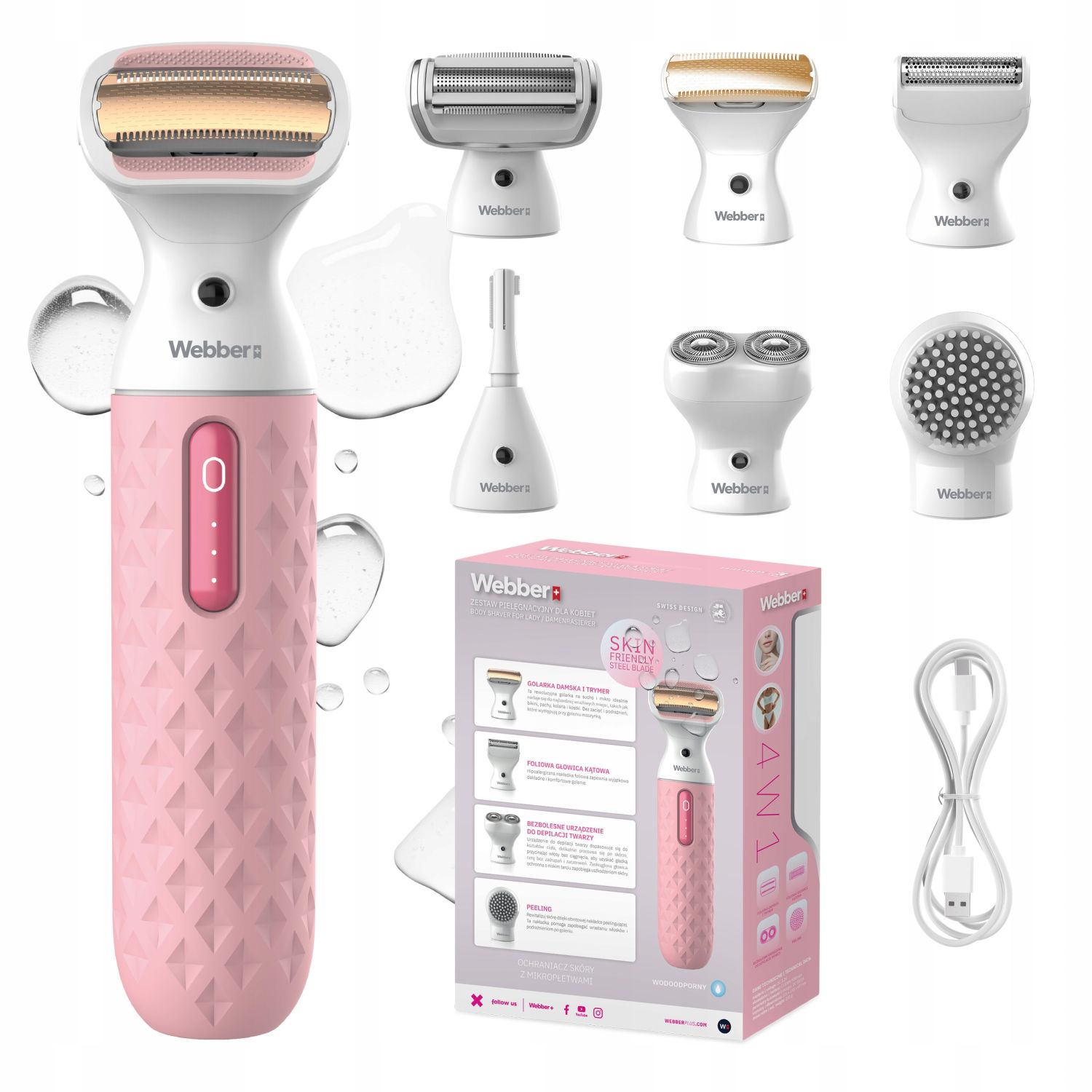 Webber LG400 Golarka damska i trymer 4w1