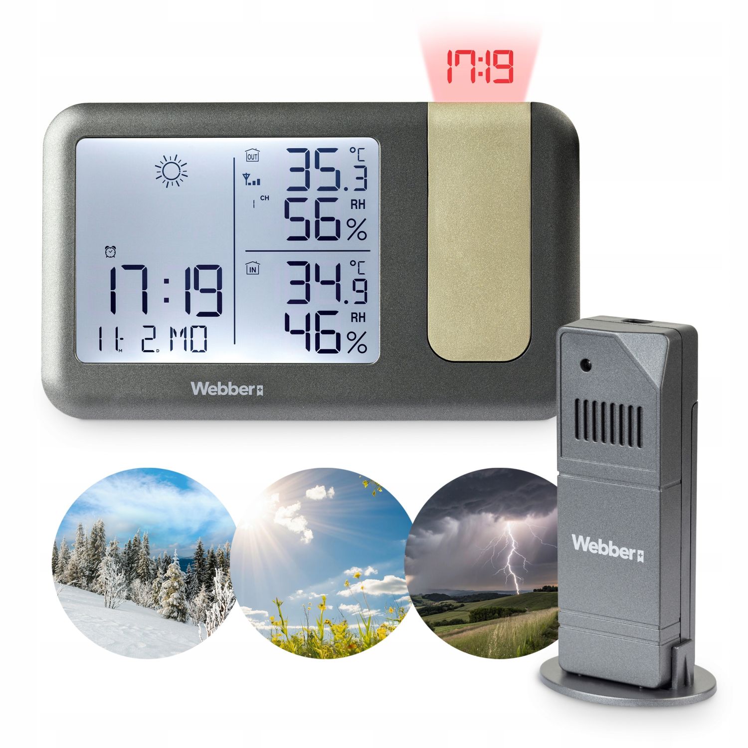 Webber WS207 stacja pogodowa wyświetlacz
