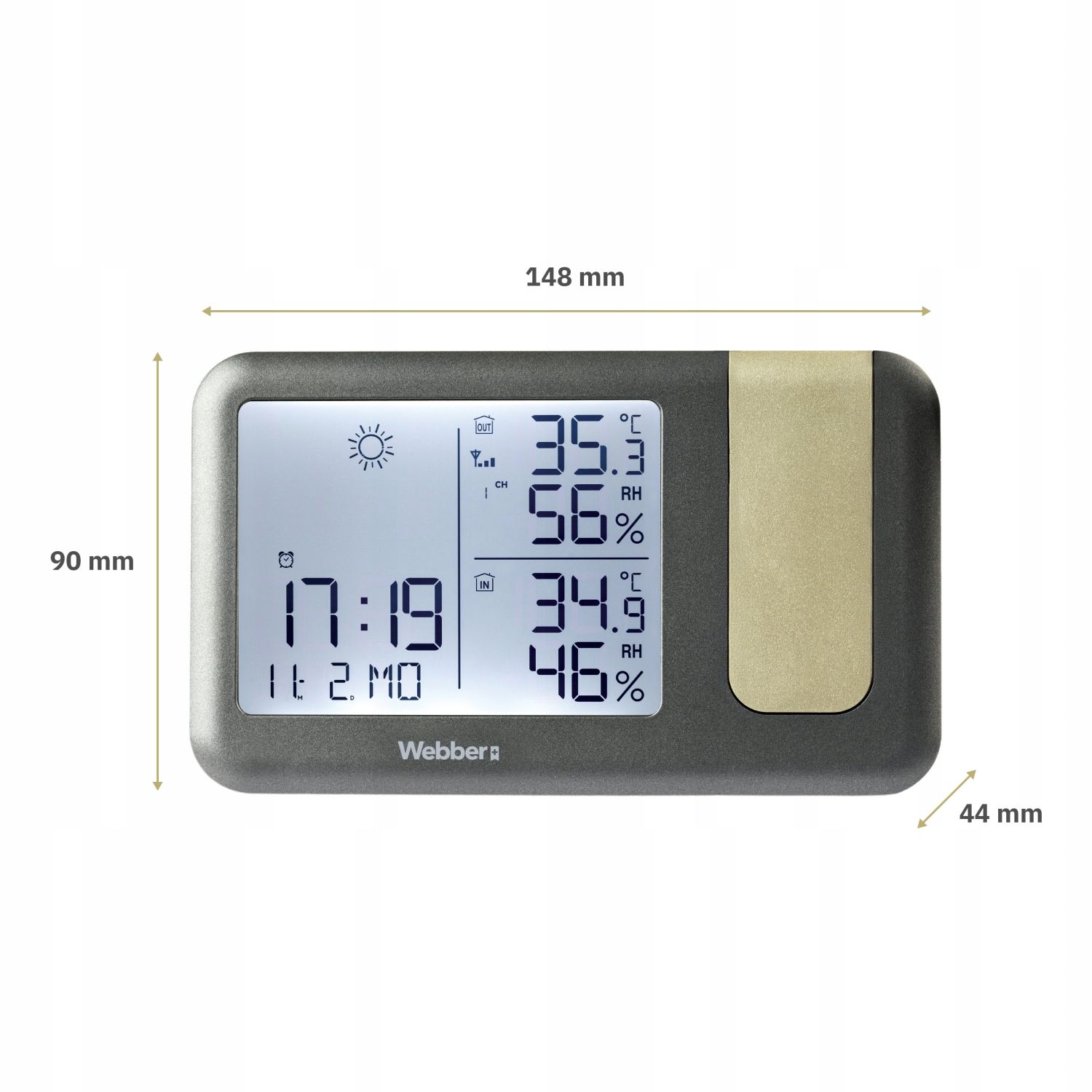 Webber WS207 stacja pogodowa tył urządzenia