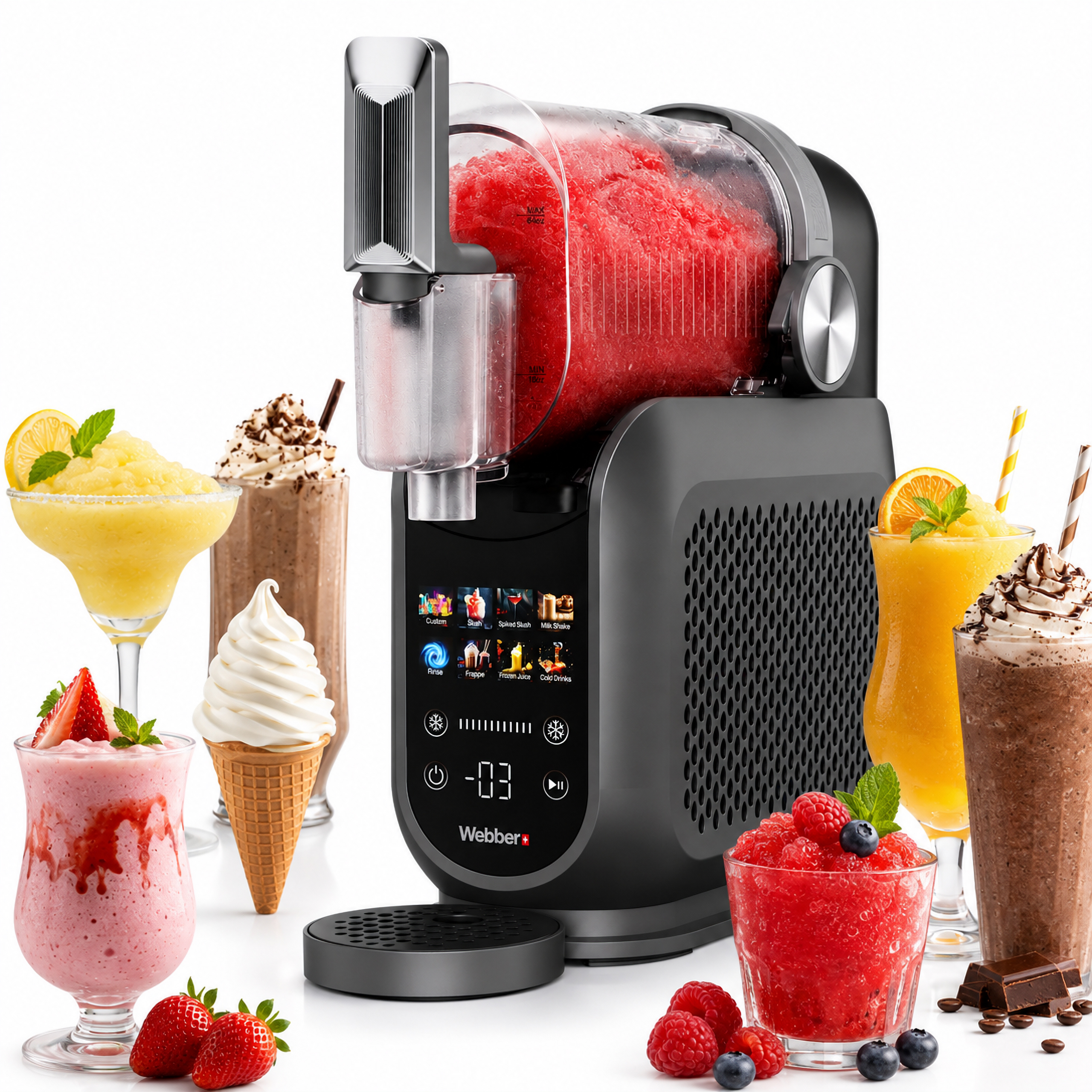 Webber WSM-7 PRO maszyna do slushy, lodów włoskich i mrożonych napojów – widok główny