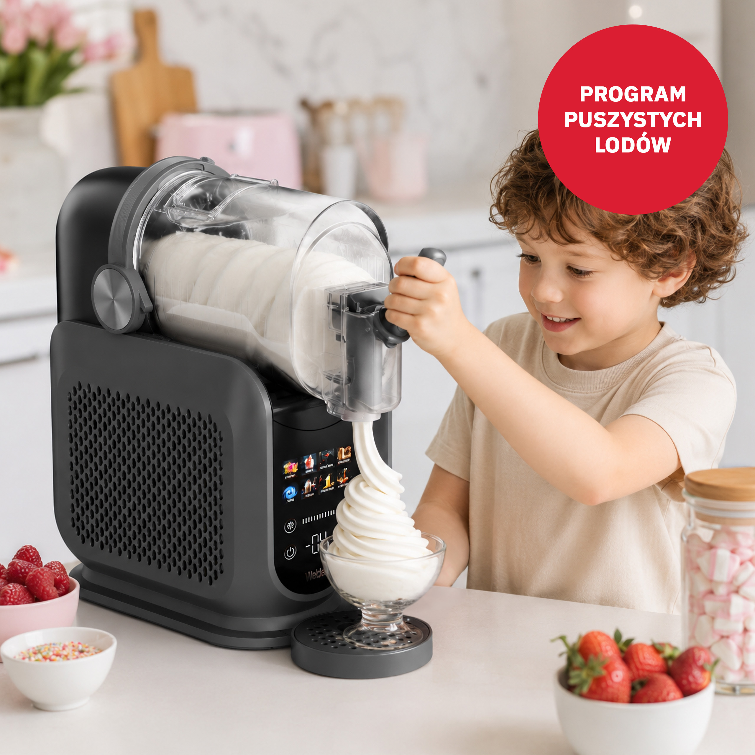 Webber WSM-7 PRO maszyna do slushy, lodów włoskich i mrożonych napojów – przygotowanie lodów włoskich